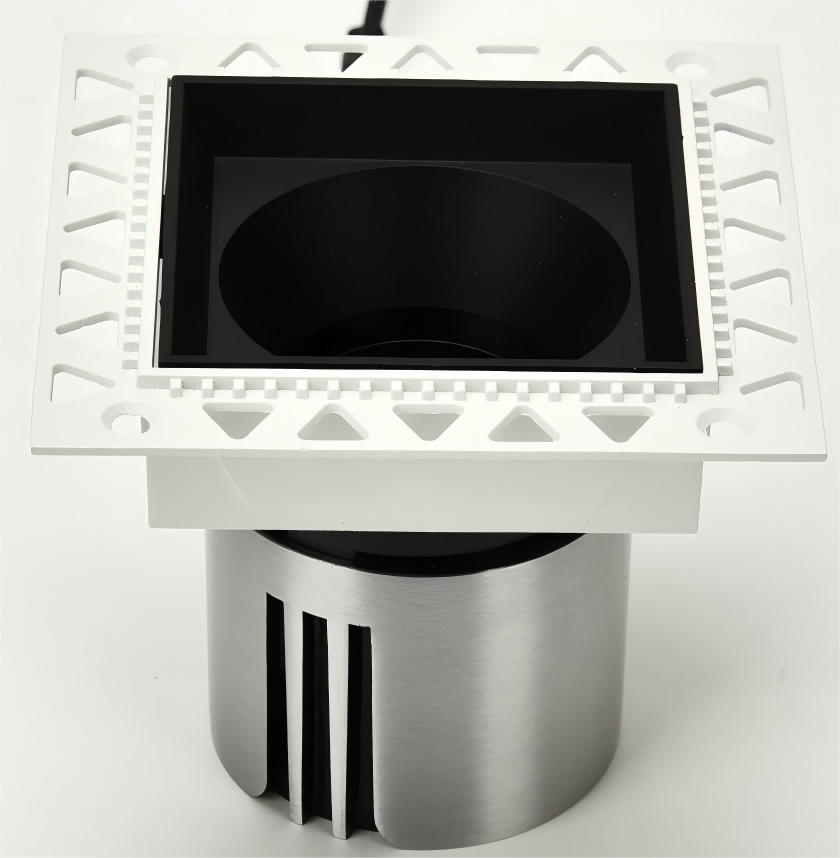 Square pre-embedded adjustable angel anti glare led spot light