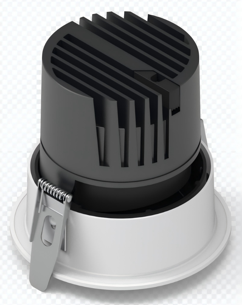 Round recessed adjustable angel anti glare led spot light