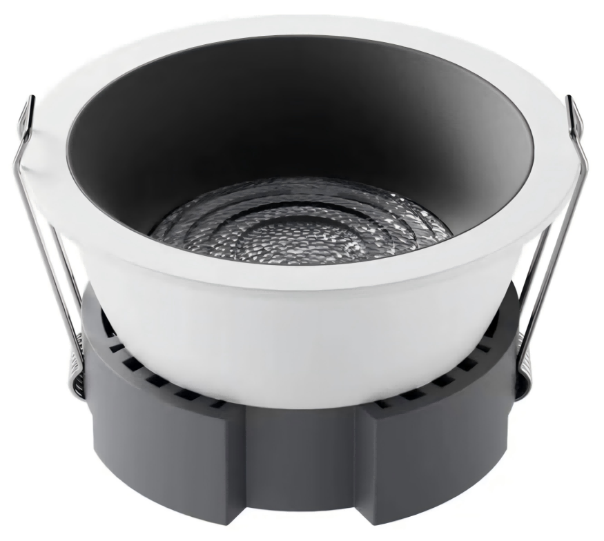 Round recessed anti glare led downlight