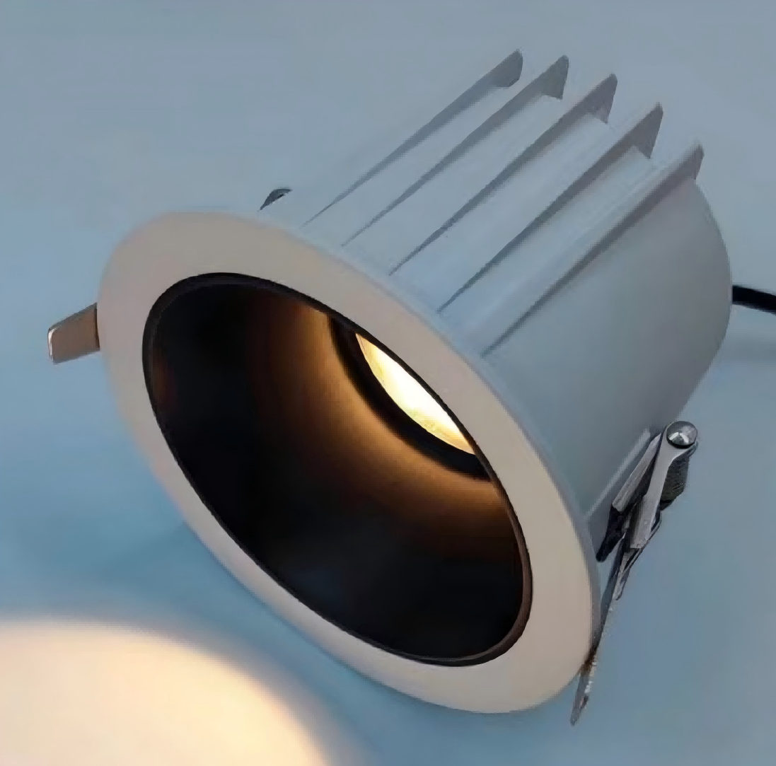 Waterproof round recessed anti glare led downlight 